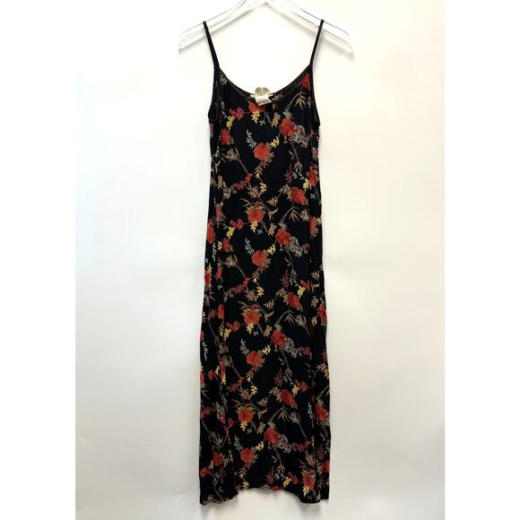 VTG Exit 51 Whimsygoth Fairy Dark Floral 90s Y2K Strappy Maxi Dress (S/M) - Picture 2 of 9